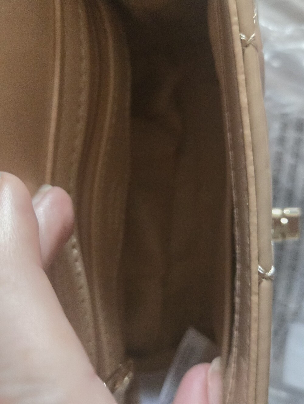 Valentino Orlandi Beige Patent Quilted Mini Bag - Picture 5 of 6